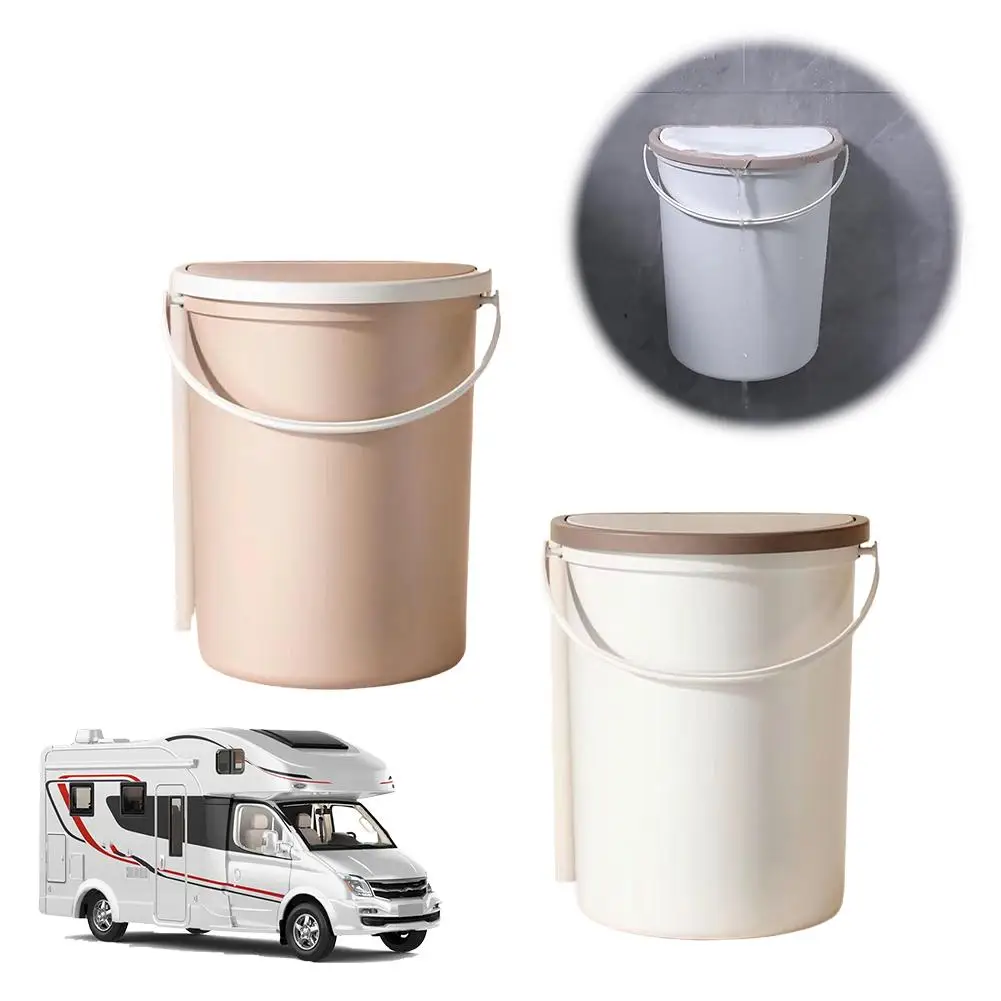 10L Prullenbak Prullenbak Met Deksel Voor RV Camping Boten Camper Handig Voor Installatie Op Deuren Of Muren Auto Prullenbak I4L4