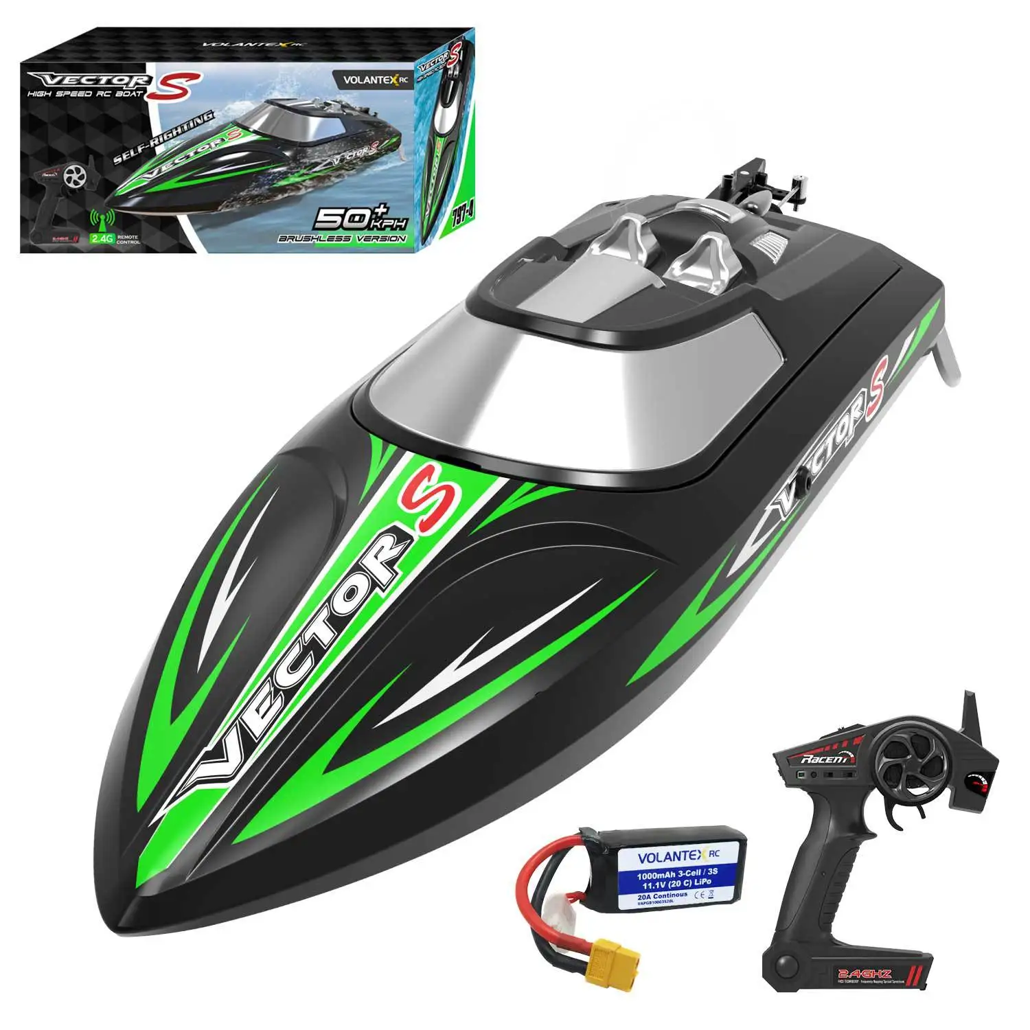 NEW Volantex Vector S 797-4 45cm Brushless RTR RC Boat For Kids And Adults High-Speed Boat With Self-Righting & Reverse Function