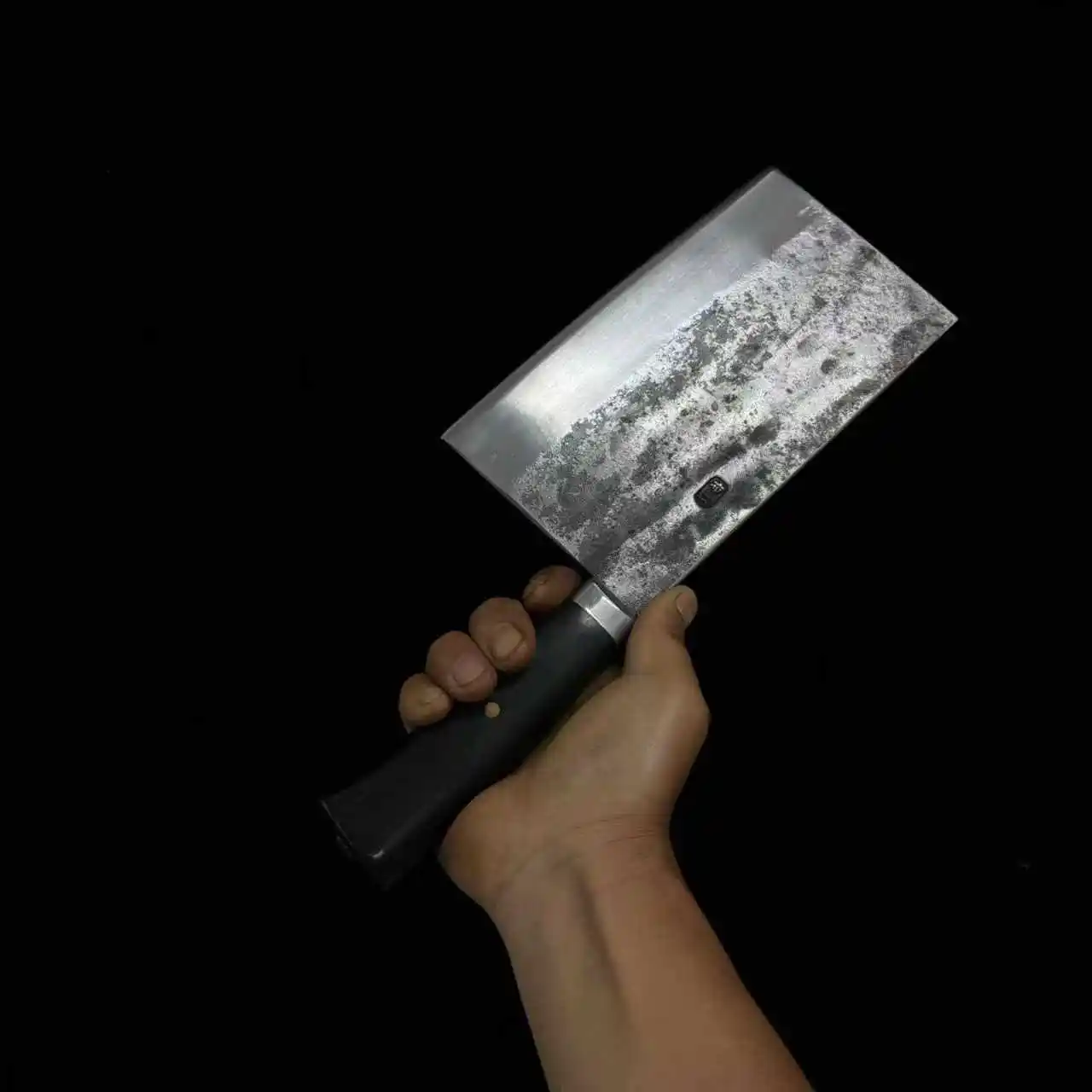 

8-дюймовый разделочный нож ручной работы, кованый острый нож для мясника, рубчик для большой кости, нож для птицы, кухонный нож с ручкой из черного дерева