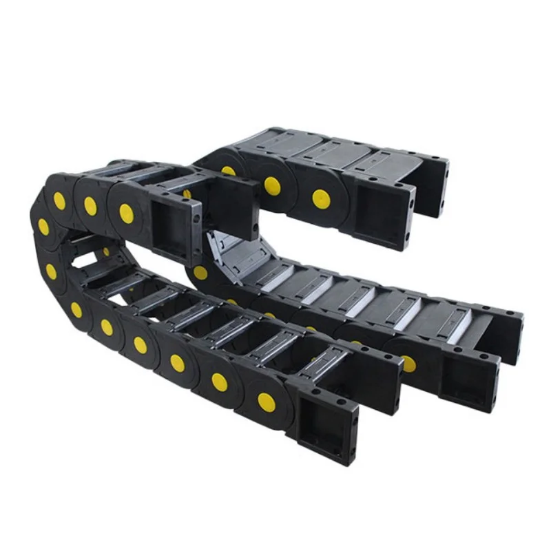 Plastic Transmission Cable Chains Bridge Opened Drag Chain with End Connectors CNC Router Machine Tools Wire Carrier