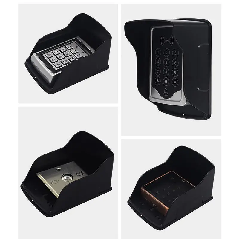 Waterproof Cover For Wireless Doorbell Door Bell Ring Chime Button Black Door Bell Protective Cover For Home Doorbell