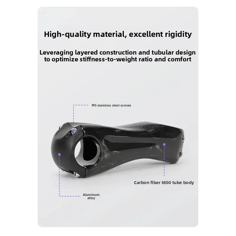 Full carbon fiber bicycle handle vertical negative 12 degree UD pattern bright road mountain bike ultra light riser bicycle