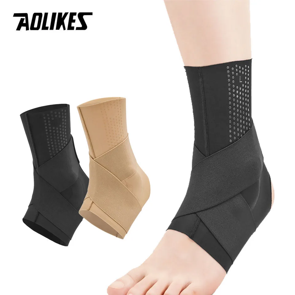 AOLIKES 1PCS Ankle Brace Adjustable Compression Ankle Support for Sprained Ankles Strong Support and Breathable Ankle Support