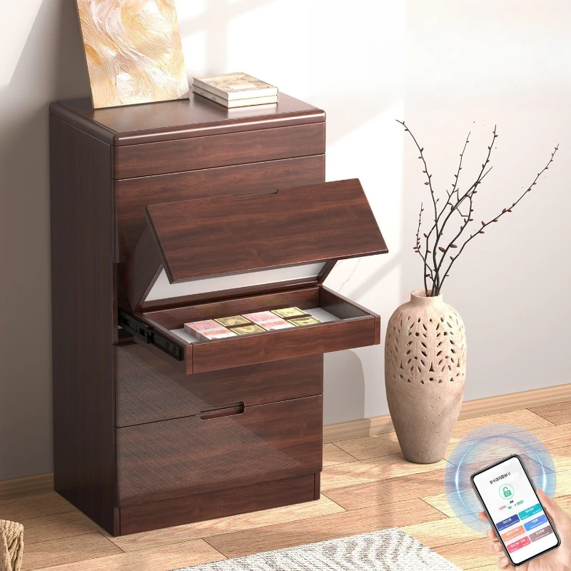

Solid wood hidden cabinets lockers living room bedroom antique light luxury high sense