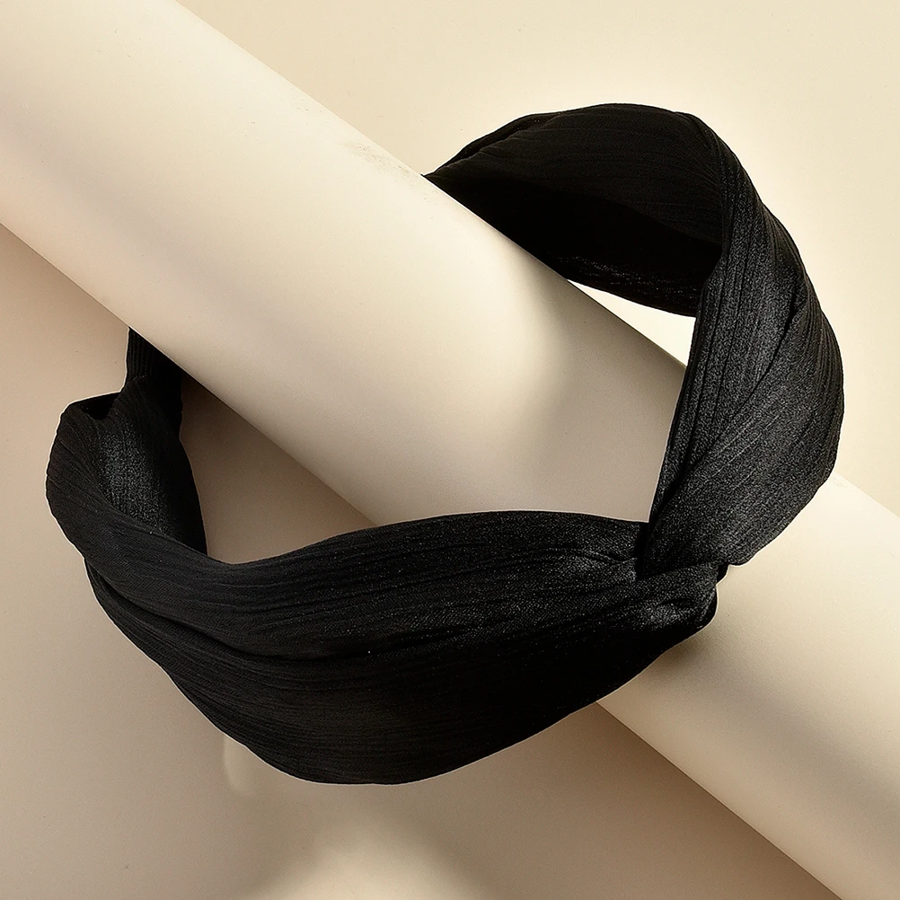 

1pc Cloth Hairband Women Fashionable Headband Daily Party Use Cute Party Headband Hair Accessory Engagement Gift Black