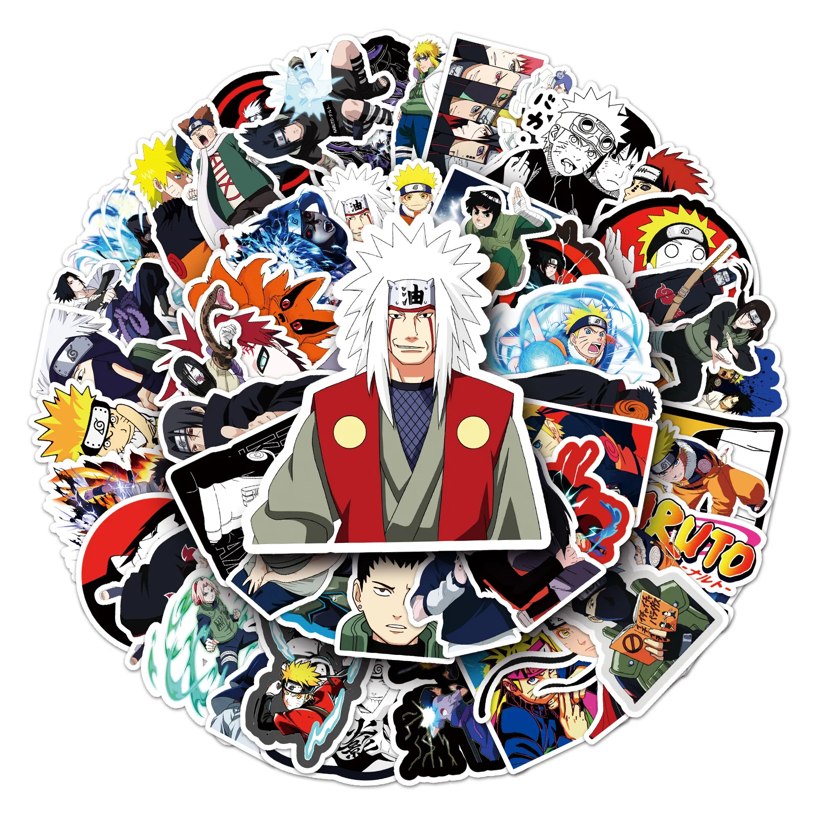 50 pz Naruto shippsuden Sasuke Naruto Kakashi Anime Cartoon Sticker fai da te Graffiti Notebook Skateboard impermeabile Decor giocattoli regalo