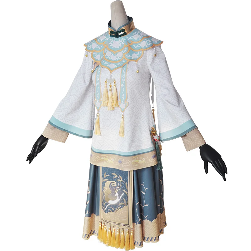 2025 موضة جديدة أنيمي الهوية الخامس تشى شيى العتيقة BaiZhe موضة لعبة البدلة Hanfu موحدة تأثيري حلي حفلة الزي النساء #5