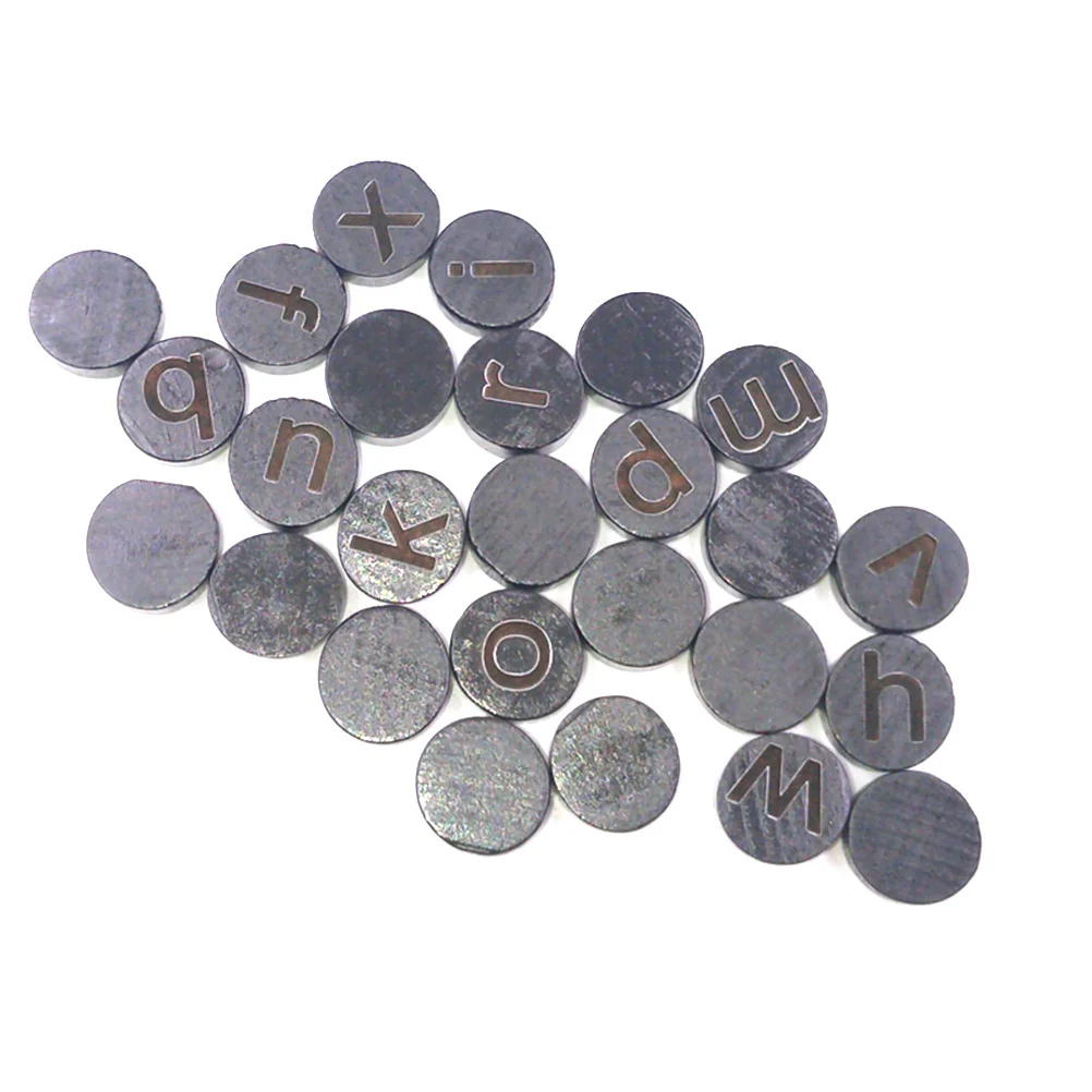 

78Pcs Round Wooden Alphabet Slices Thick Smooth Surface Letters Pieces DIY Educational Prop Craft Supplies Gifts