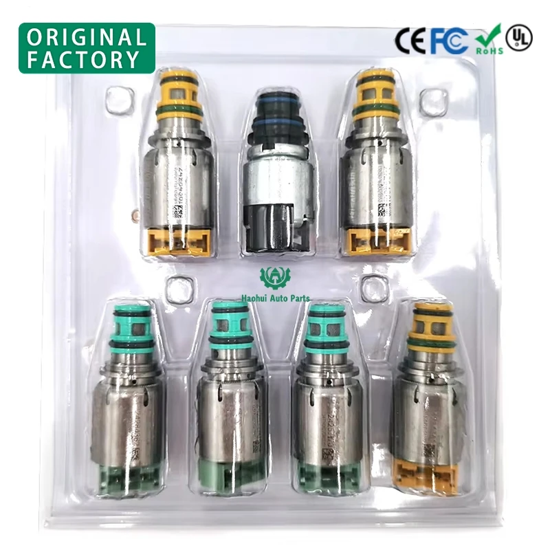 New 6T45E 6T45 6T40 6T40E 6T50 7 PCS Per Set Control Module Solenoid For Chevrolet Malibu Cruze Equinox Buick Regal Lacrosse