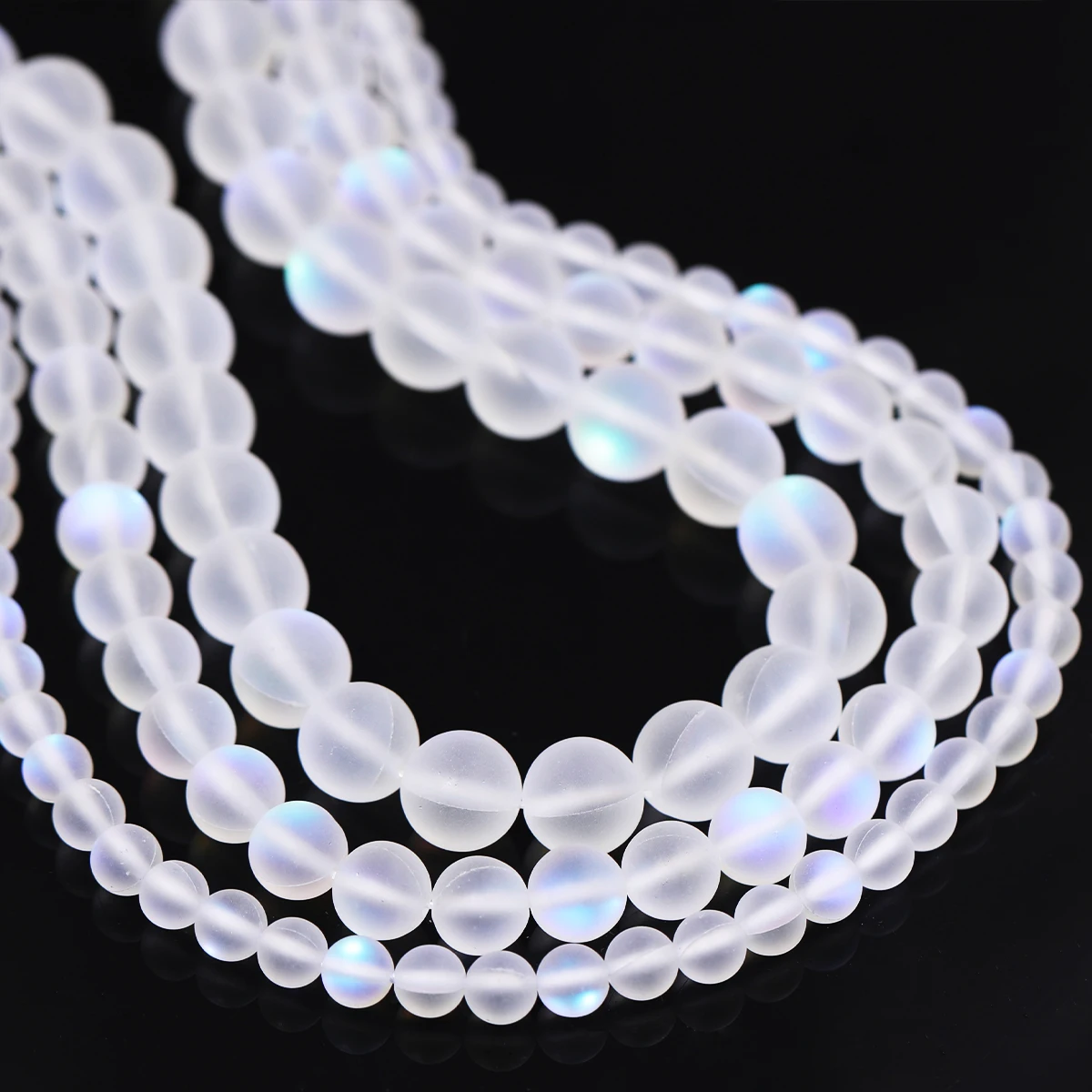 

Matte White Crystal Beads Round Jewelry Making DIY Women Men Bracelet Anklet Necklace Accessories Bulk Spacer Beads 6/8/10mm