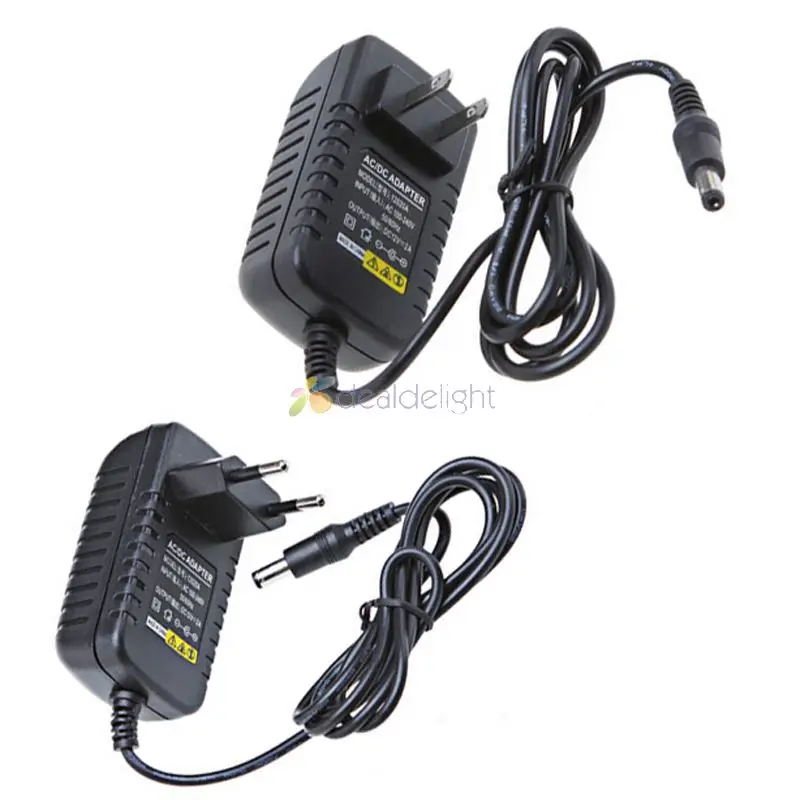 Power Supply DC 12V 2A 3A 5A 6A 8A 10A Power Adapte US EU UK Plug For Led Strip Lights/Security Cameras/Video