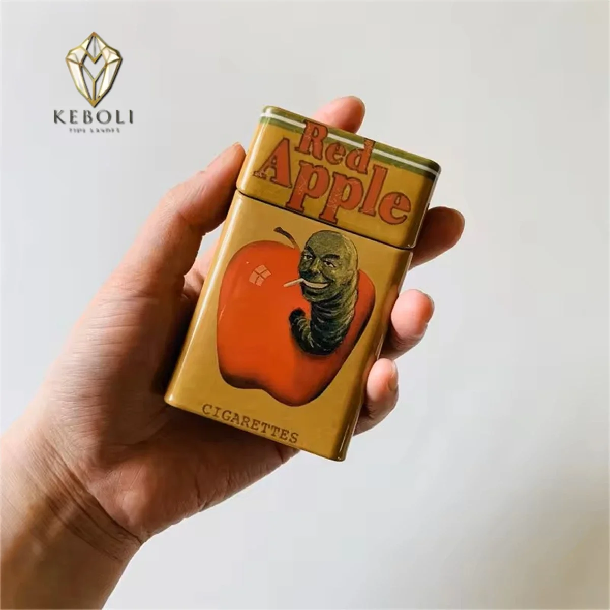 

Ветрозащитный портсигар Red Apple — металлическая банка емкостью 20, бесплатная доставка
