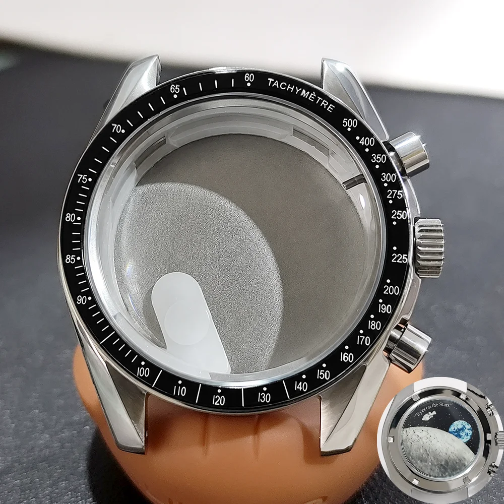 VK63 Gehäuse Moon Watch 39,7 mm Metallgehäuse für VK63 Chronograph Gehäuse passend für Speed Master VK64 Gehäuse VK63 Footprint Gehäuse Zubehör
