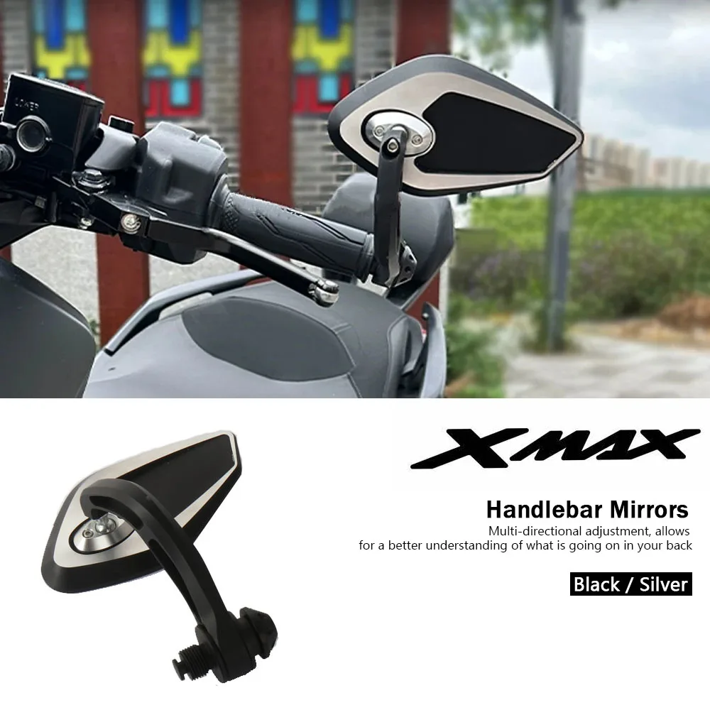 

Motorcycle Black Silver Handle Bar End Mirror X-MAX300 Side Mirrors For Yamaha X-MAX 300 XMAX300 XMAX 300