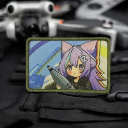 Anime Girl Tactical Patch Hook and Loop Morale Badges Outdoor Backpack Decorate Patches for Clothing Military Armband