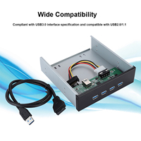 5.25 Inch 19PIN to USB3.0 CD Driver 4 Port HUB Front Panel CD-ROM Expansion Mobile Rack Front Panel CD-ROM Expansion Mobile Rack