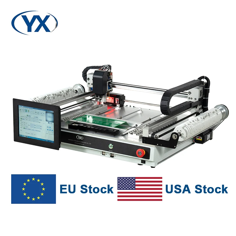 Stock in USA Full Automatic High Precision SMD Pick & Place Machine 490mm×450mm PCB For SMT Production Line