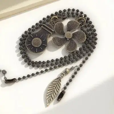 2pcs Ceiling Extension Beaded Ball Fan Pendant Durable Decorative Chain Pull Pendant For Ceiling Light Fan Pull Chain Home Light