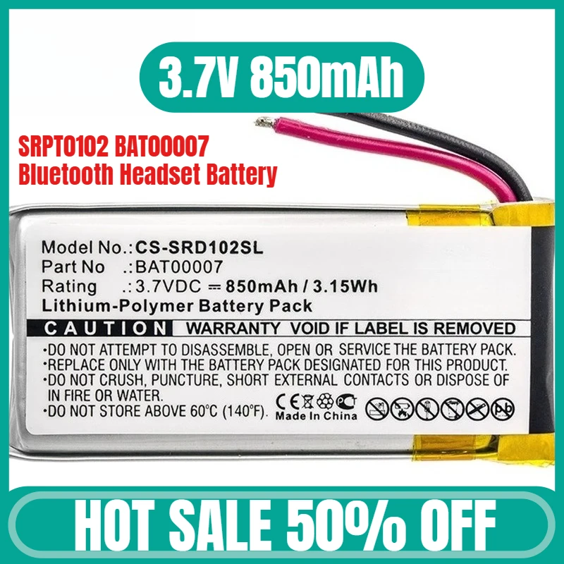 

3,7 В 850 мАч для Cardo Scala Rider Duo SRPT0102 BAT00007 Аккумулятор для Bluetooth-гарнитуры