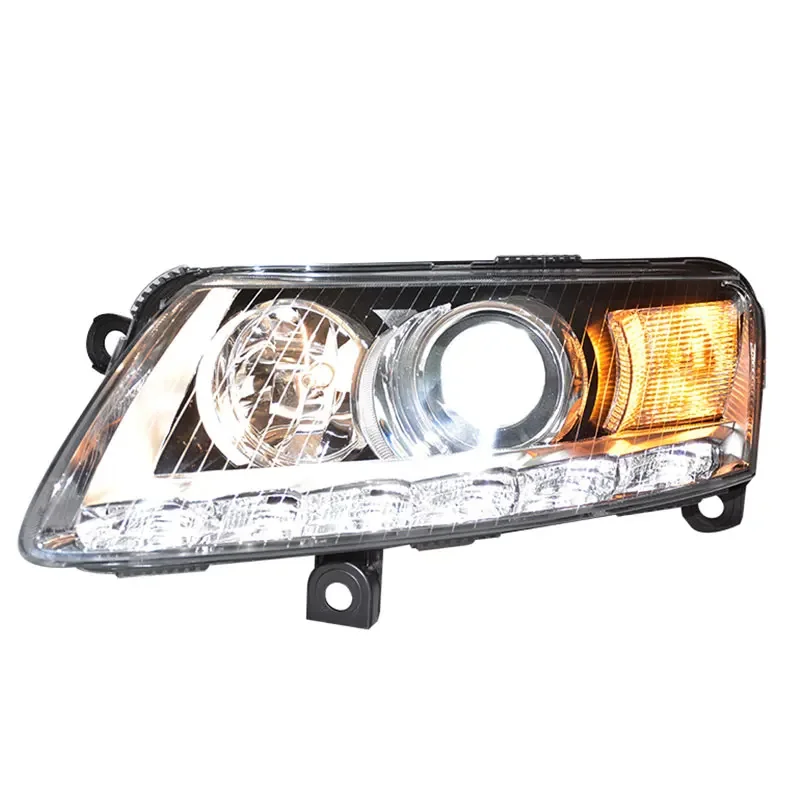 

for A6 Headlights 2005-2011 A6L C5 C6 LED Headlight DRL Hid Option Bi Xenon Head Lamp Auto Accessories