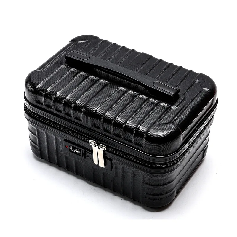 Small Handheld eup Box 4 Inch Women's Lage Storage Box  Travel Suitcase with Password Lo Portable Cosmetic Bag