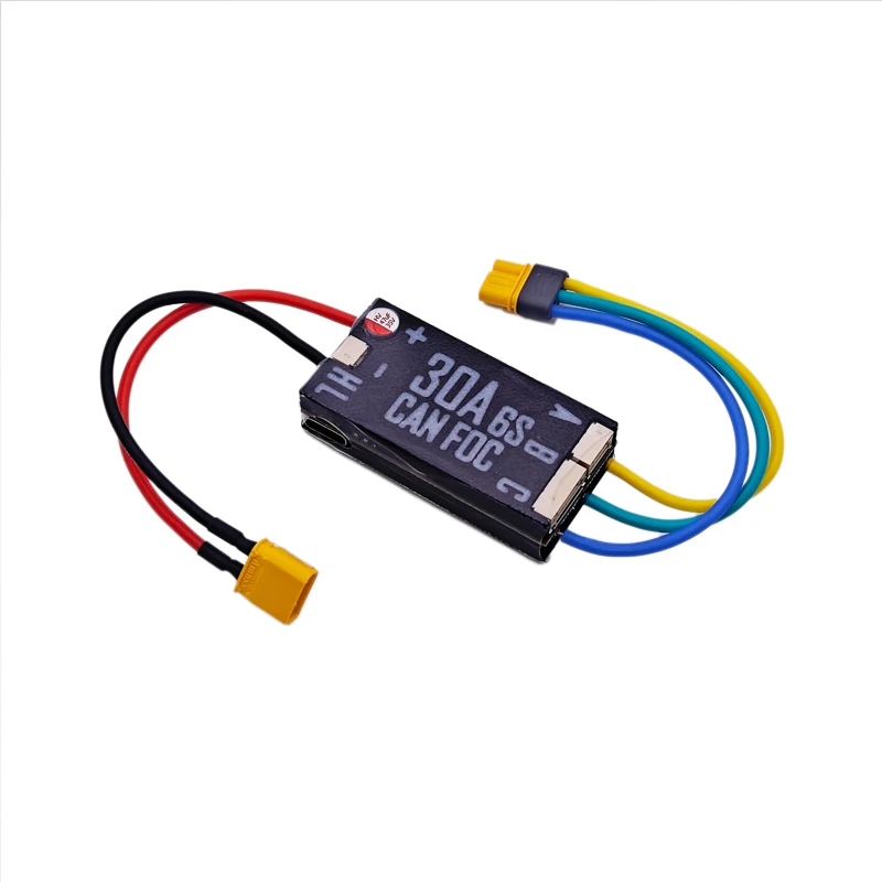 

1PCS 30A 6S CAN FOC ESC w XT30 Plug Type-C Port Parameter Turn Electronic Speed Controller for DJI RoboMaster M2006/3508 Motor