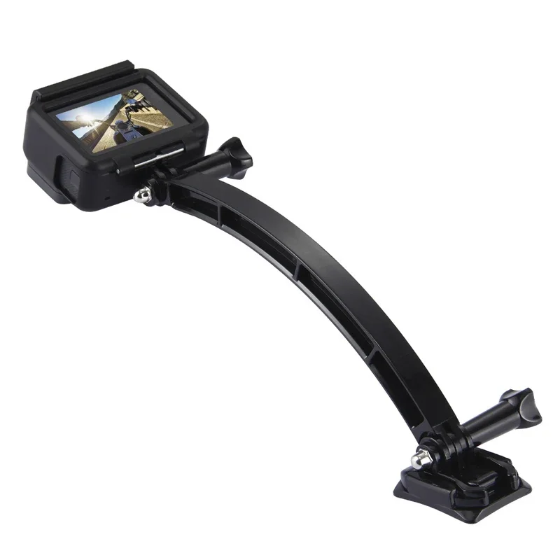 في الهواء الطلق للدراجات النارية خوذة تمديد الذراع Selfie عصا جبل عدة ل GoPro بطل 7 6 5 4 3 SJCAM الرياضة كاميرا الملحقات