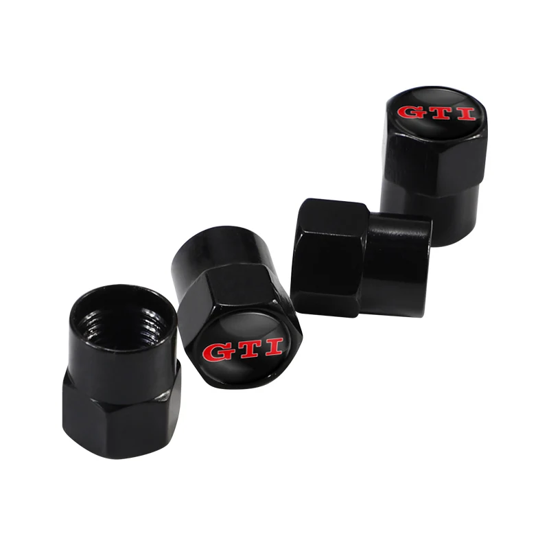 أغطية صمام إطار عجلة سيارة من سبائك الألومنيوم ، فولكسفاغن فولكس فاجن جي باسات تيغوان جيتا Mk6 شيروكو بولو 6R توران جولف R CC ، 4