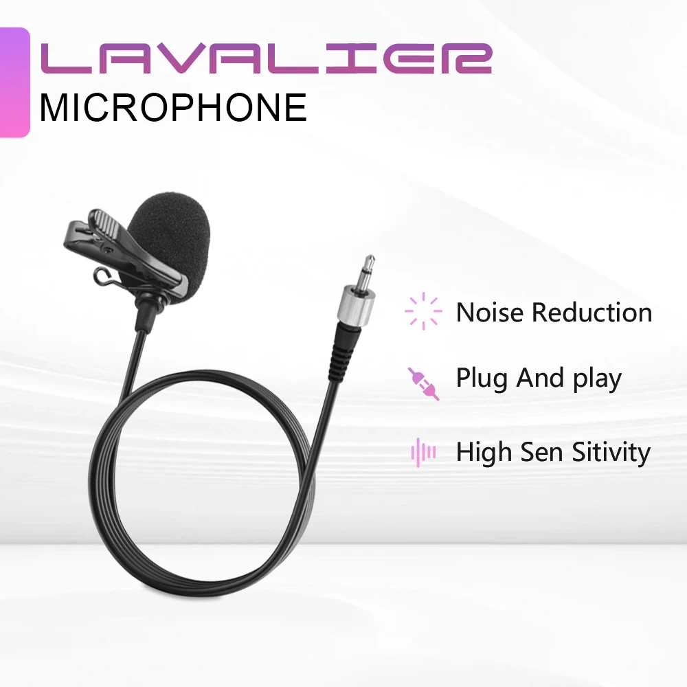 

3.5mm Jack Lapel Microphone Compatible with 3.5mm Belt-Pocket Wired Microphones For PC, Laptop, and DSLR Recording