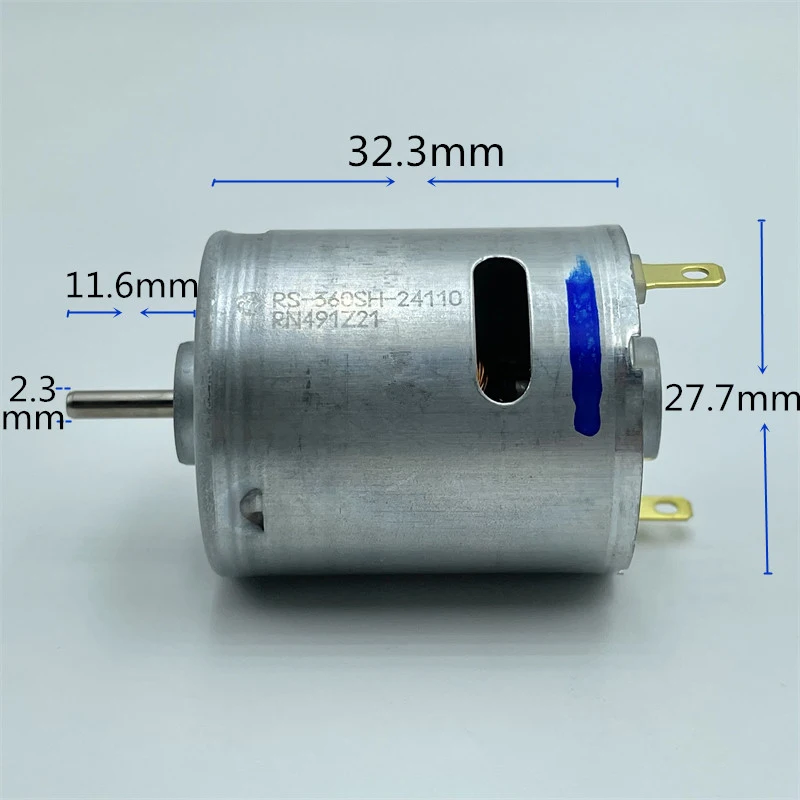 Mabuchi RS-360SH-24110 Mini 28mm Round Motor DC 6V 7.2V 9.6V 12V 17000RPM High Speed Carbon Brush Electric Motor DIY Toy Model