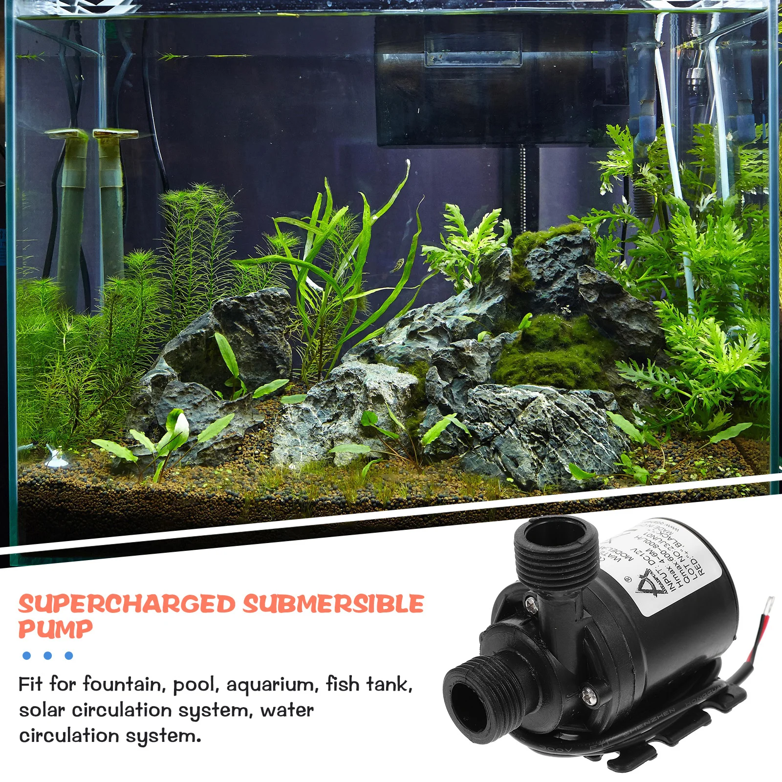 

2 Pcs Booster Submersible Pump Dc Irrigation Water Kettle Pond Circulation Practical Pumps Fountain Pool