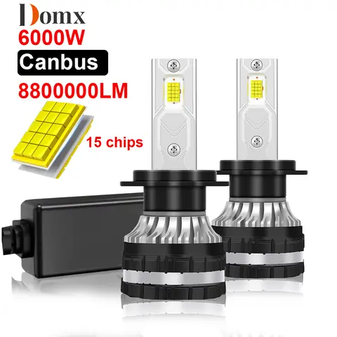Domx  H4 Led Canbus H7 LED  Car Led Light H8 H9 H11 9005 HB3 9006 HB4 9012  Led Headlight Bulb Fog Light Kit for Auto 6000K 12V