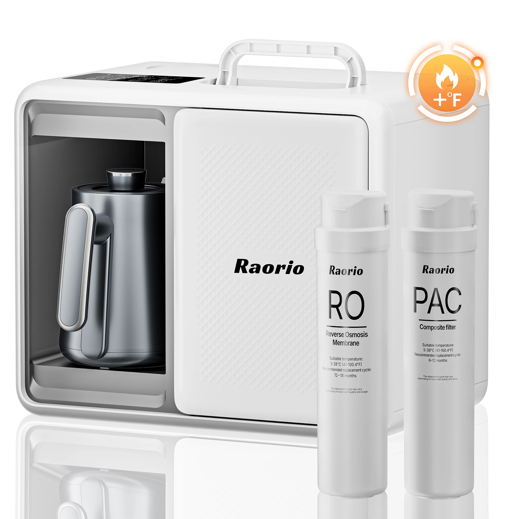 

RV/Travel Portable RO 5 Stage Water Purifier&Heat Kettle for Family Camping UV Filter Clean Water&Pour-over Coffee Anywhere 110V