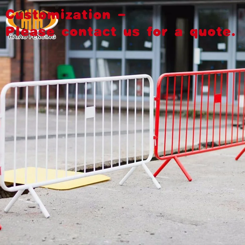 

custom.Customizable Crowd Control Fence Hot Dip Galvanized Steel Temporary Barrier Portable Removable Fencing Pedestrian Barrier