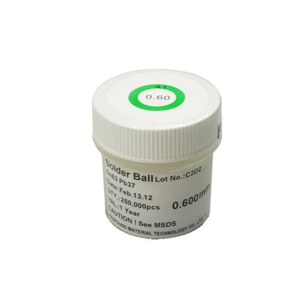 Leaded 250K/Bottle PMTC BGA Reballing Solder Ball 0.2 0.25 0.3 0.35 0.4 0.45 0.5 0.55 0.6mm for IC Chips PCB Welding Rework