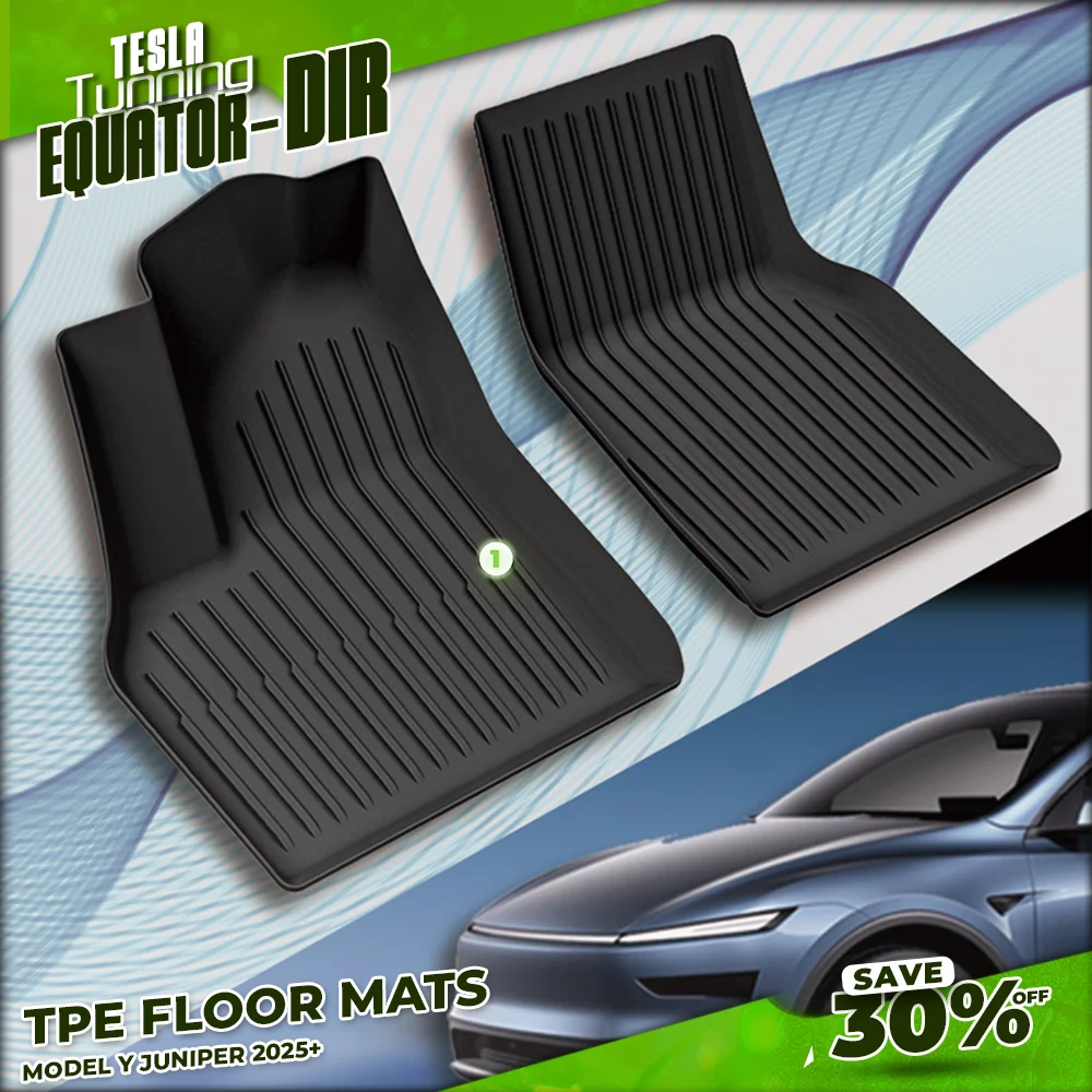 

TPE Heavy-Duty Floor Liners for Tesla Model Y Juniper 2025 OEM Design 4PCS Car Mats, Waterproof & Anti-Slip, All Weather Pads