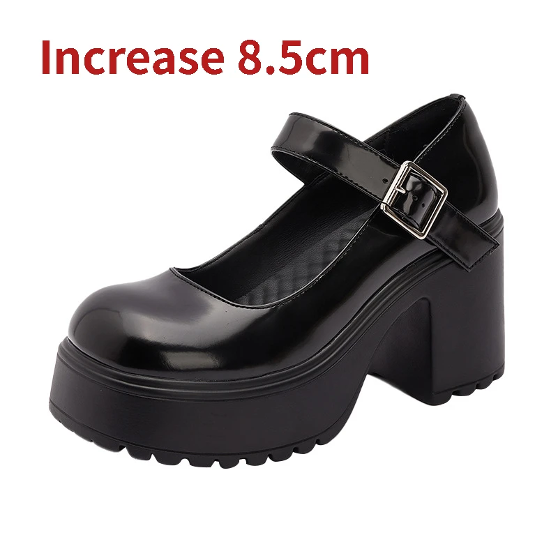 

2024 Lolita Shoes Platform Women's Shoes on Heels Women Loli Thick Heel Cross Bandage Women Shoes Kawaii Cute Cosplay Mary Janes