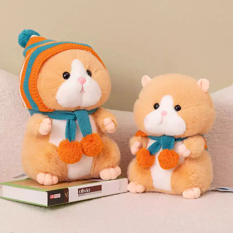 Cute Scarf Hamster Plush Toy Birthday Gift for Children