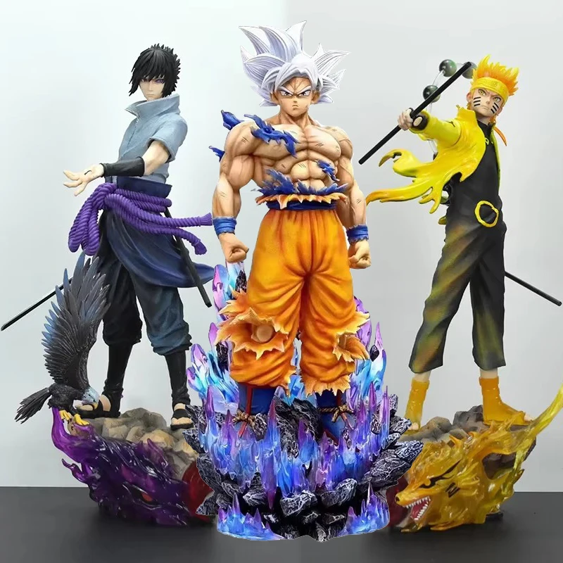 

Dragon Ball Naruto Figures Son Goku Action Figures Migatte No Gokui LED Anime PVC Goku Model Collection Statue Doll Toys