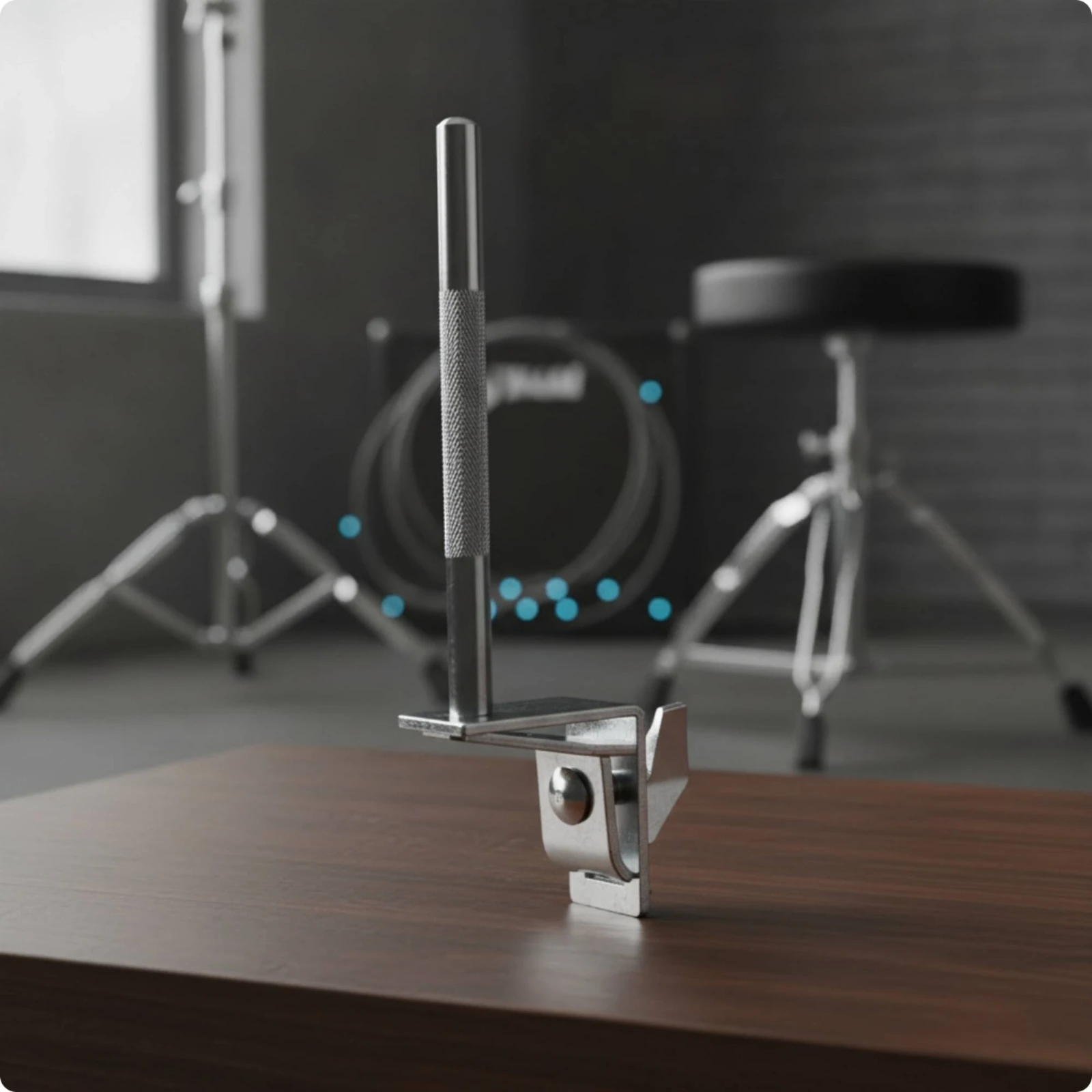 Bass Drum Cowbell Clamp Wear-Resistant Cowbell Mount Bracket Hardware Secure Easy to Install for Drummers, Stage