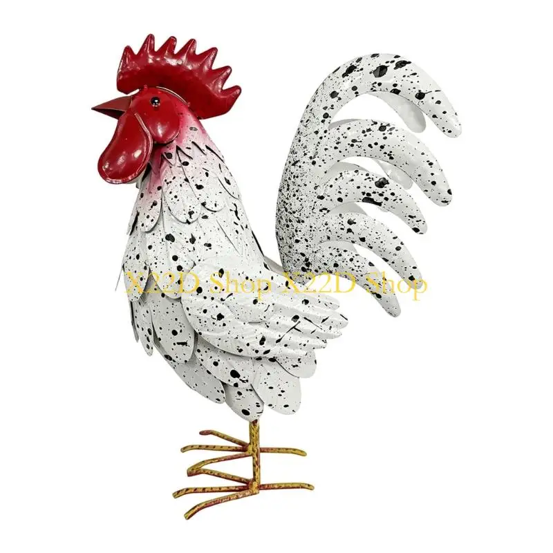 X22D Realistic Rooster Chicken Decoration Garden Signs Yard Stakes Outdoor Patios Lawn nament Animal Stake Garden Supply