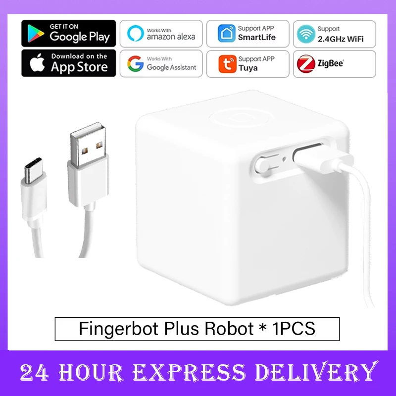 Tuya Smart Zigbee Bluetooth Finger Robot Type-C Перезаряжаемый дистанционный робот для гаражных штор с кнопкой автоматизации с Alexa GoogleHome