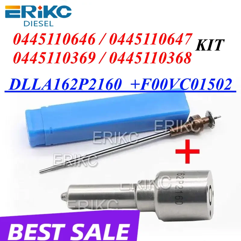 0445110646 0445110369 0445110647 Auto Injector Kit Nozzle DLLA162P2160 0433172160 Valve F00VC01502 F00VC01517 For 0445110368