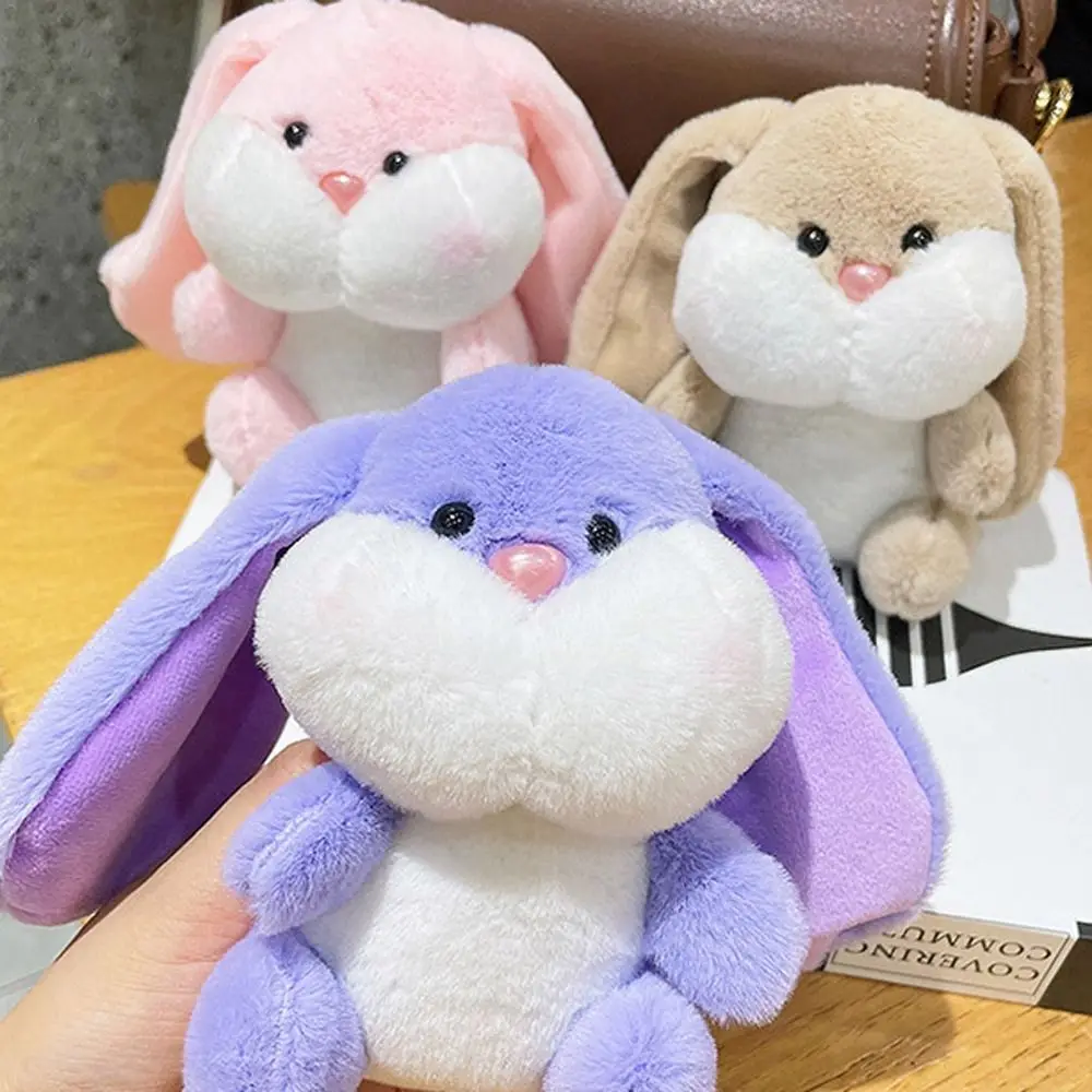 Kids Toy Kawaii Backpack Pendant Accessories Key Chain Jewelry Plush Keychain Plush Rabbit Keyring Key Ring Rabbit Plush Doll