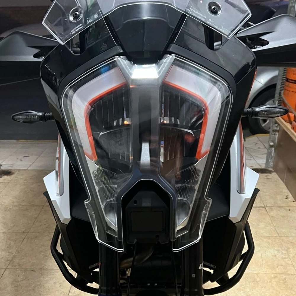 Protetor de Luz de Cabeça para Motociclos, KTM 1290, Super Adventure, R S, 2021, 2022, 2023, 2024, Protetor de Luz de Cabeça Acrílico