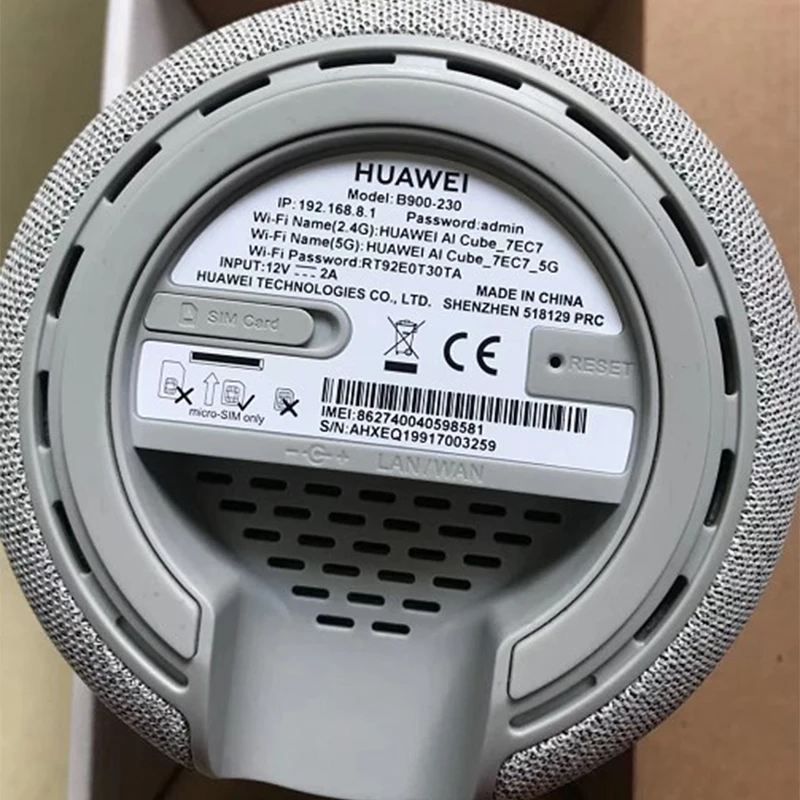 화웨이 AI 큐브 B900-230 라우터 모뎀, 4G 와이파이 SIM 카드, 300Mbps 익스텐더, 신호 부스터, 알렉사 지원 스마트 스피커용, 정품