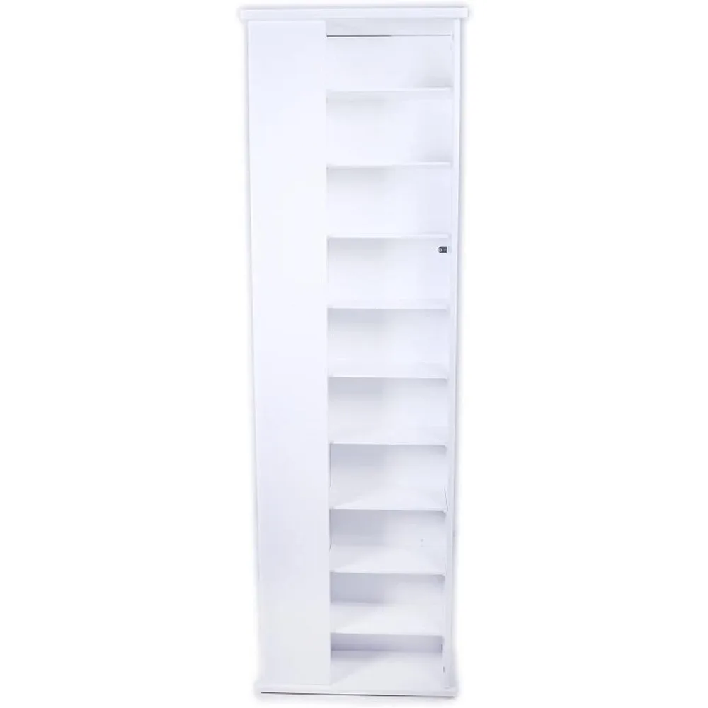 Revolving Media Tower 1000 White Holds 1160 CDs, 616 Blu Rays, 560 Wii Games, 560 PS4/PS5 Games Fast shipping Free delivery