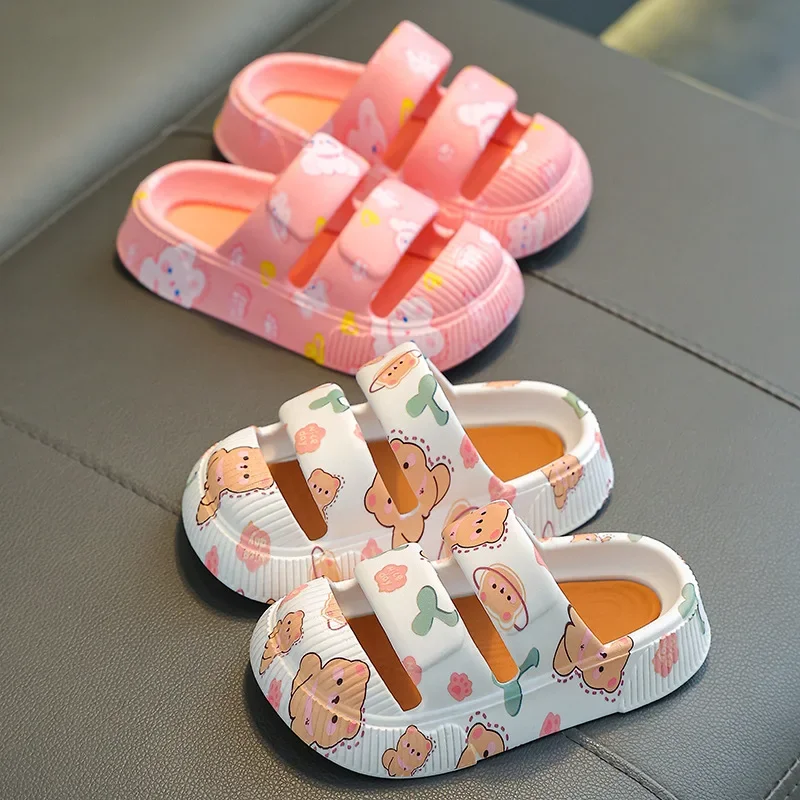 Children\'s Shoes Slippers Summer Boys Girls Non-slip Bathroom Bath Children Baby Indoor Girls Shoes