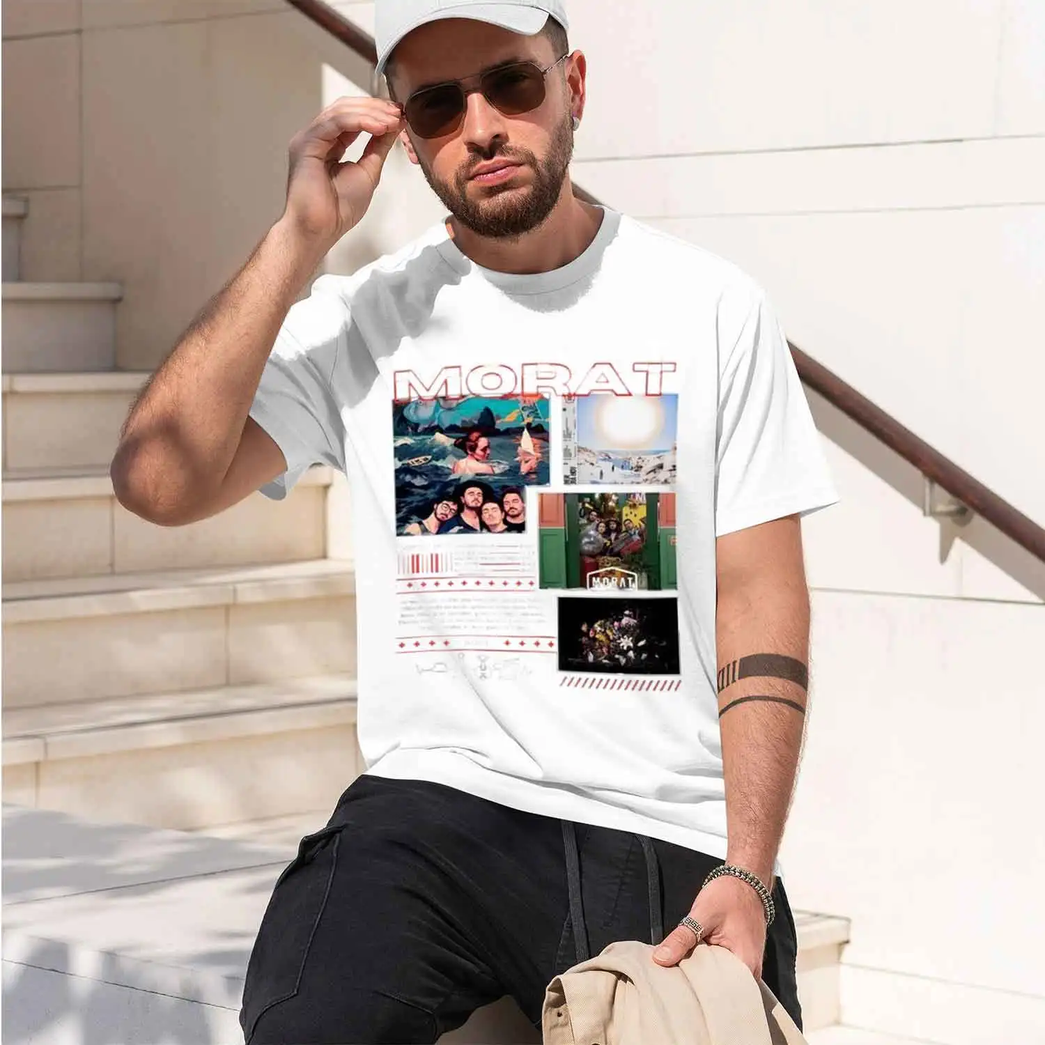 Morat Band Collage Album Compilation Visl Womens clothing men's crew neck t-shirt 2026 New Model Men’s Short-sleeve Classic Casu