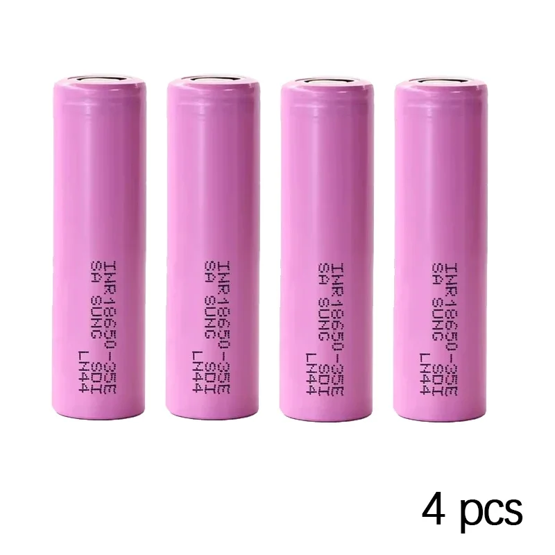 Neue Original 18650 Lithium-Ionen-Batterie 3500mAh 25A Entladung INR18650 35E 3,7V Taschenlampen-Akku Elektronische Zigaretten-Batterie
